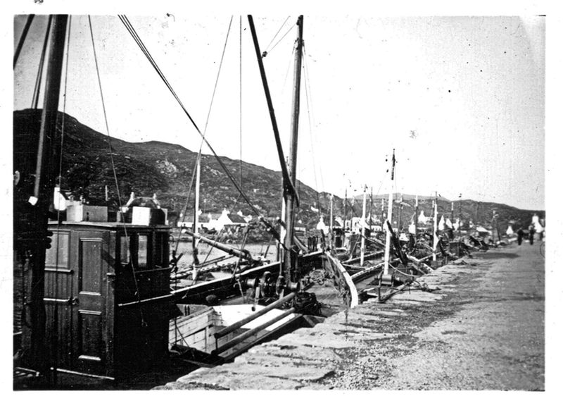 Fishing fleet at the pier possibly pre World War 2 (1939)