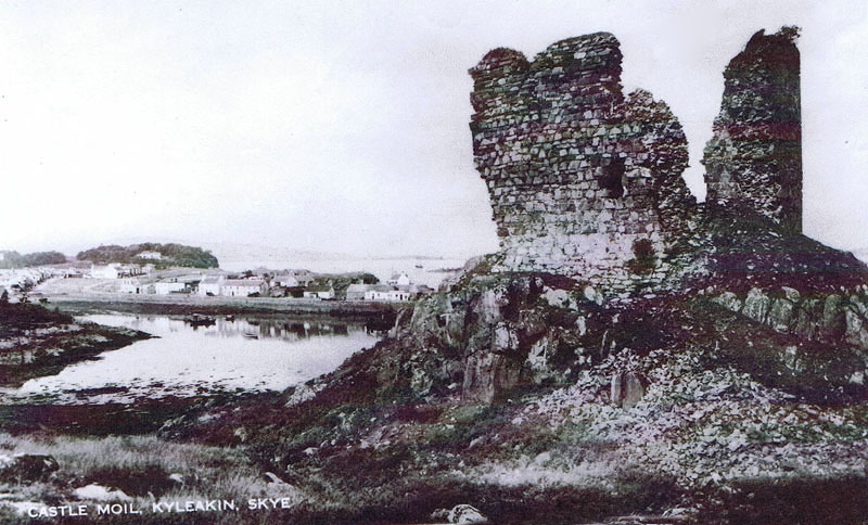 Circa 1937 - View of Kyleakin from Castle Moil showing the first 8 Council houses in Kyleside