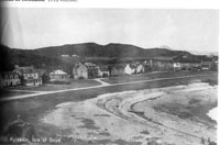 Circa 1950s - The Corran from the Lump.
Note the petrol station in front of the Post Office and the remains of the wooden pier on far right