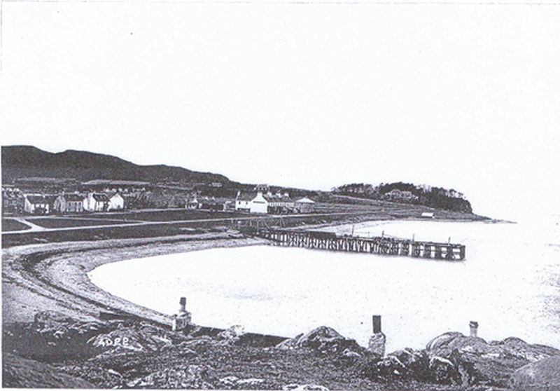 Circa late 1930's View from Lump with chimneys of Winkle Hall in the foreground.