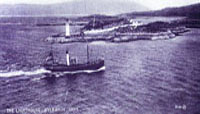 Circa 1935 - Steam trawler passing Kyleakin Lighthouse