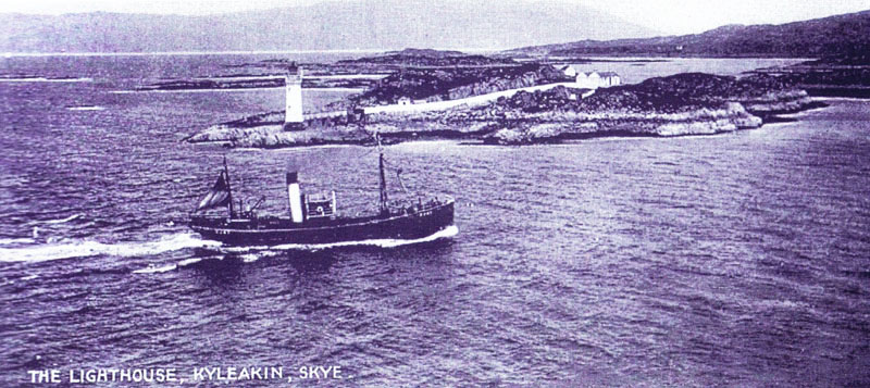 Circa 1935 - Steam trawler passing Kyleakin Lighthouse