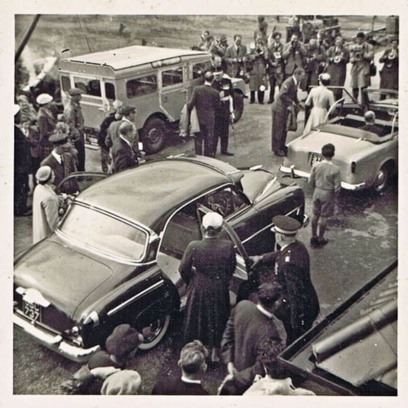 Circa 1956. Royal visit.