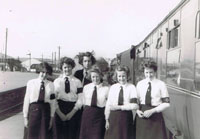 1961/62 - The Red Cross Girls in Inverness -
Left to right:  Kate Ann Reid, Carole Brown, Nancy Morrison, Caroline Soper, Ann Robertson & Ruth Soper