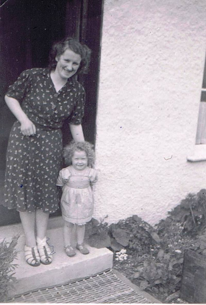 Circa 1949 - Outside ? in Kyleakin, Ethel Robertson and Ruth Soper