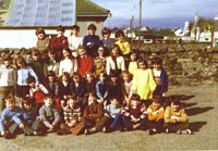 1973ish Kyleakin Old School:
Back row, left to right:  Michael Taylor, Jonathan Macrae, Donnie Ross, Hamish Graham, James Urquhart, Neil Robertson
Third row, left to right:  Fiona MacKay, Helen Graham, Elspeth Campbell, Fiona MacDiarmid, Morag MacLeod, Christine Morrison, Margaret Robertson, Ellen Robertson and Janette Ross
Second row left to right:  Ann Ross, Michelle Branson, Jacqualine (Jackie) Cameron, Christine Reid, Heather Campbell, Helen MacIntosh, Wendy Cornish, Catriona MacAskill, Maureen Robertson and Margaret Taylor
Front row sitting left to right:  Angus MacLennan, Donald MacLennan, Norman Ross, Andrew Webley, Ronald Reid, Cameron Reid, Angus Macrae, Evander Macrae and Roderick Macrae