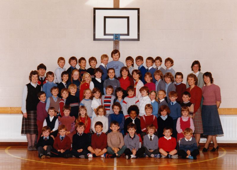 Kyleakin Primary School 1984
Back row: Forbes Mitchell (Headmaster), Iain MacIntosh, Gordon MacDonald, John Pearson, Angus MacInnes, Ewen Campbell, David MacLennan, Joseph Maguire, Alan Grant, 
Derek MacDonald, Steven Robertson, Donald Gillies, Alison Beaton (Teacher)
Second row: Margaret MacLeod (Teacher), John Sikorski, Mairi Reid, Pat Pearson, Zoe Linington, Neilian MacKenzie, Hazel Allan, Nicola Clouston, Alison MacInnes, Catriona Mackinnon, 
Lesley Branson, Colleen Branson, Neil Morrison, Ann Oliphant (Teacher), Morag Sinclair (Teacher)
Middle row: Gavin Morrison, Michael MacLean, Gordon MacInnes, Hector MacInnes, Margaret Ferris, Carol Ann Rose, Melissa MacDougall, Nicola Neild, Hugh Ferris, Ruth MacAskill, 
Heather Philp, Shaw Wilson, Hamish Grant, Craig Graham
Fourth row: Pauline MacLean, Jenny Strachan, Iona Linington, Jennifer Robertson, Lorraine MacPherson, Natalie Steele, Lucy Gough, Claire Robertson, Fiona MacKinnon
Front row: John Nisbett, Harry Fry, George Branson, George Clouston, Clark Rose, Ruaraidh MacDougall, Dale Robertson, Keith MacKenzie, Michael Taylor.